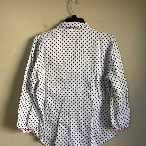 Victoria's Secret navy and white polkadot pajama top medium - Picture 6 of 6